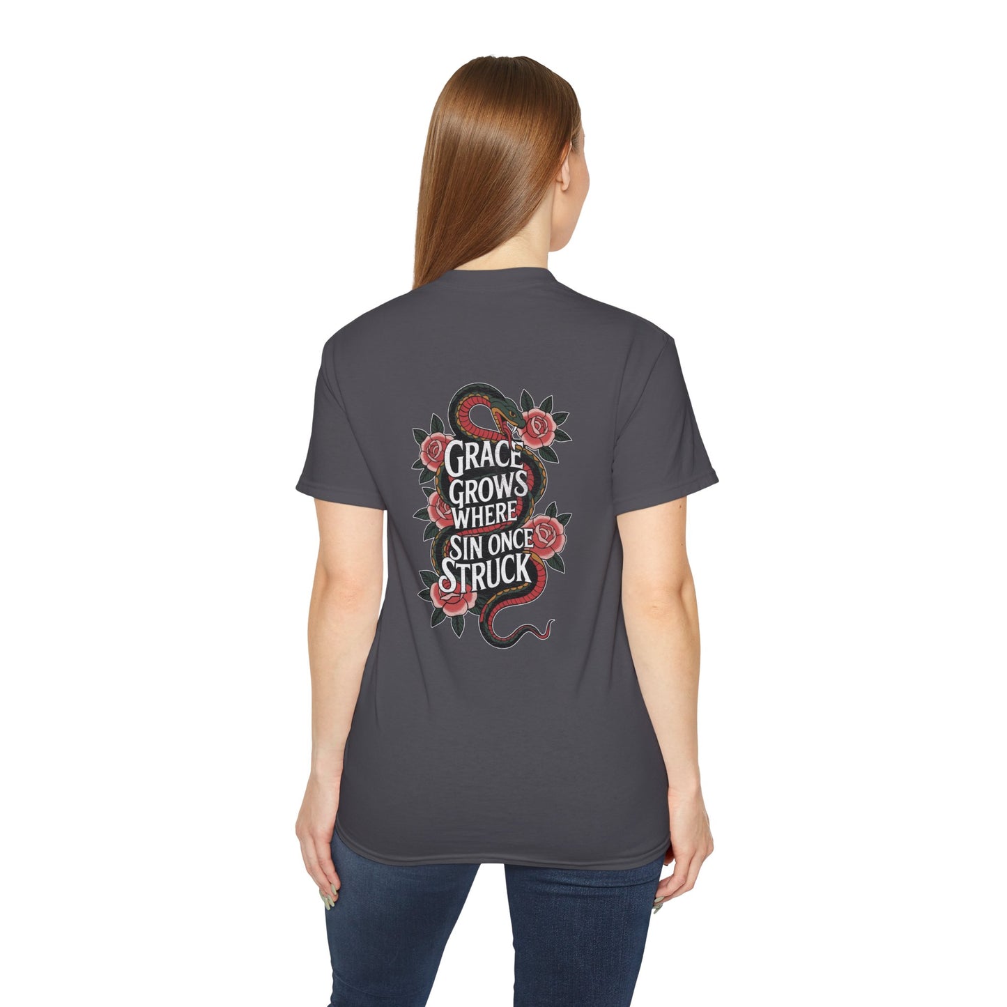 "Grace Grows Where Sin Once Struck" - Shirt (Romans 5:20)