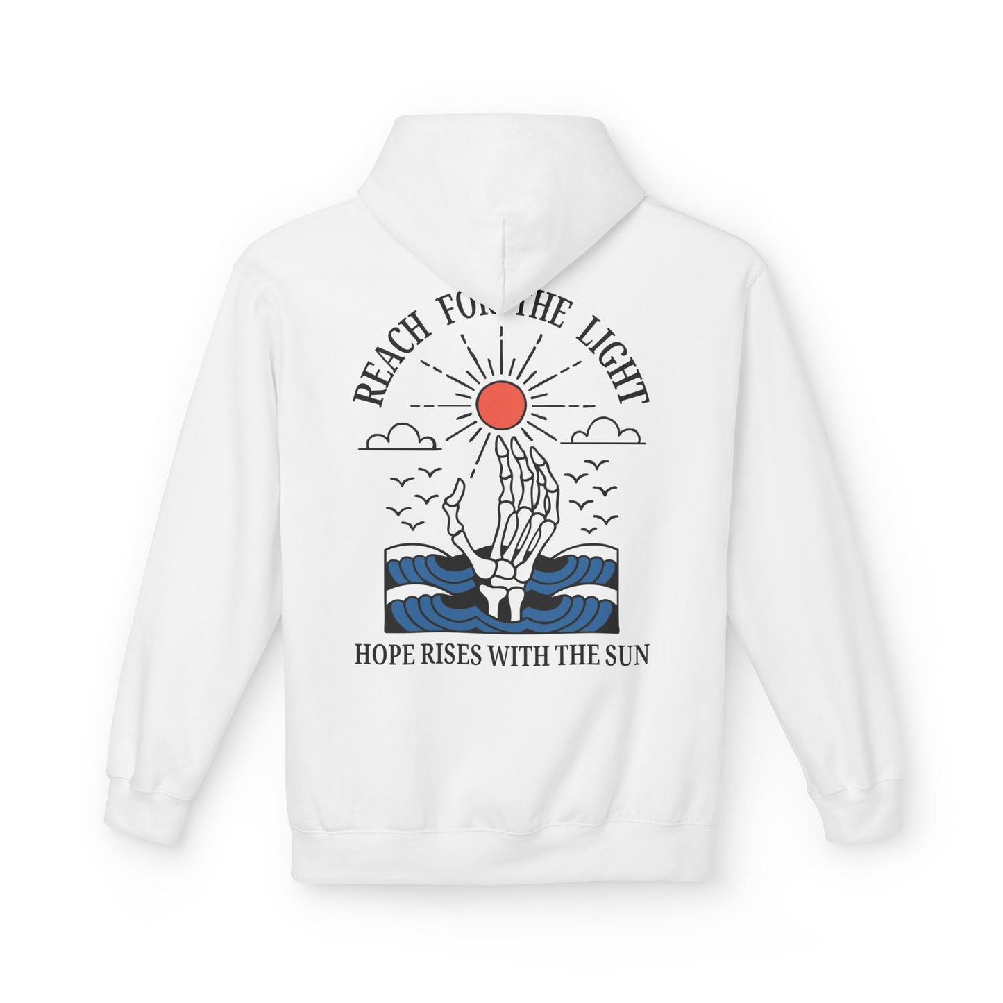 "Reach for the Light" – Hope Rises With The Sun Hoodie | Day Version (John 8:12)