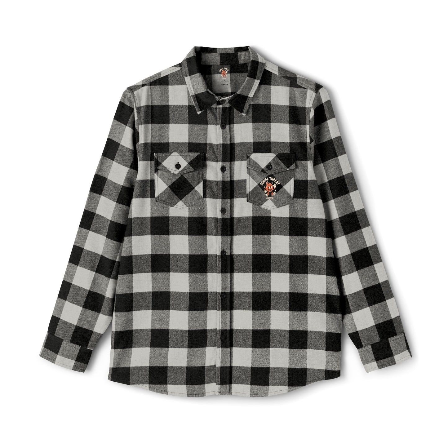 Social Threat Lighthouse Flannel – Vintage-Inspired Flame Logo & Nautical Back Print (Isaiah 58:8)