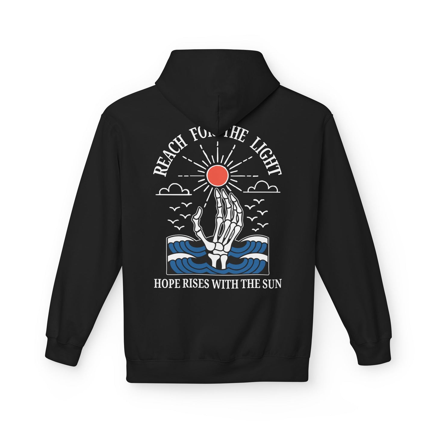"Reach for the Light" – Hope Rises With The Sun Hoodie | Day Version (John 8:12)
