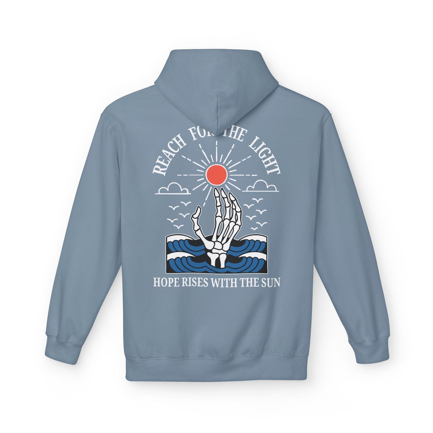 "Reach for the Light" – Hope Rises With The Sun Hoodie | Day Version (John 8:12)