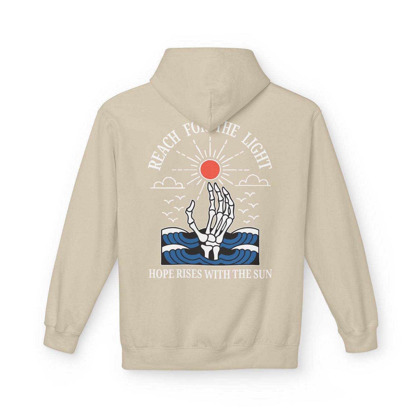 "Reach for the Light" – Hope Rises With The Sun Hoodie | Day Version (John 8:12)