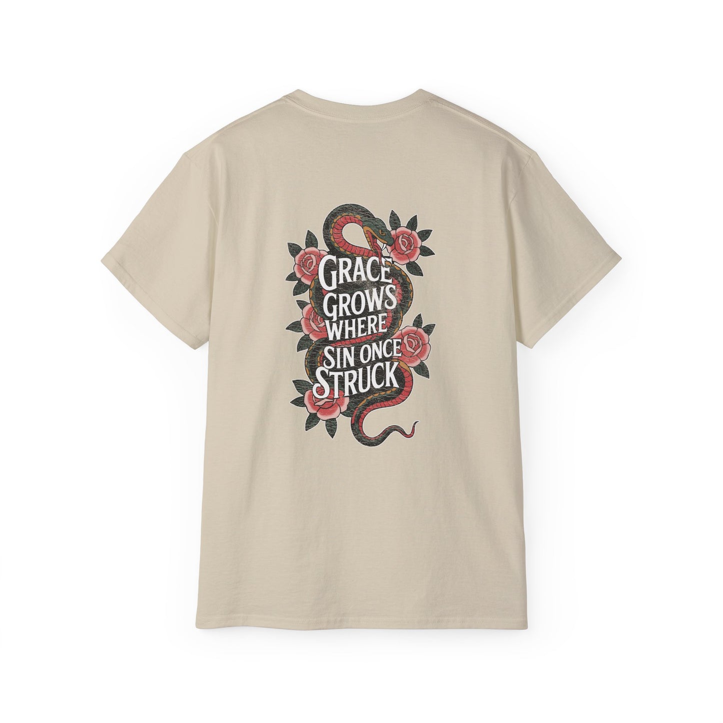 "Grace Grows Where Sin Once Struck" - Shirt (Romans 5:20)