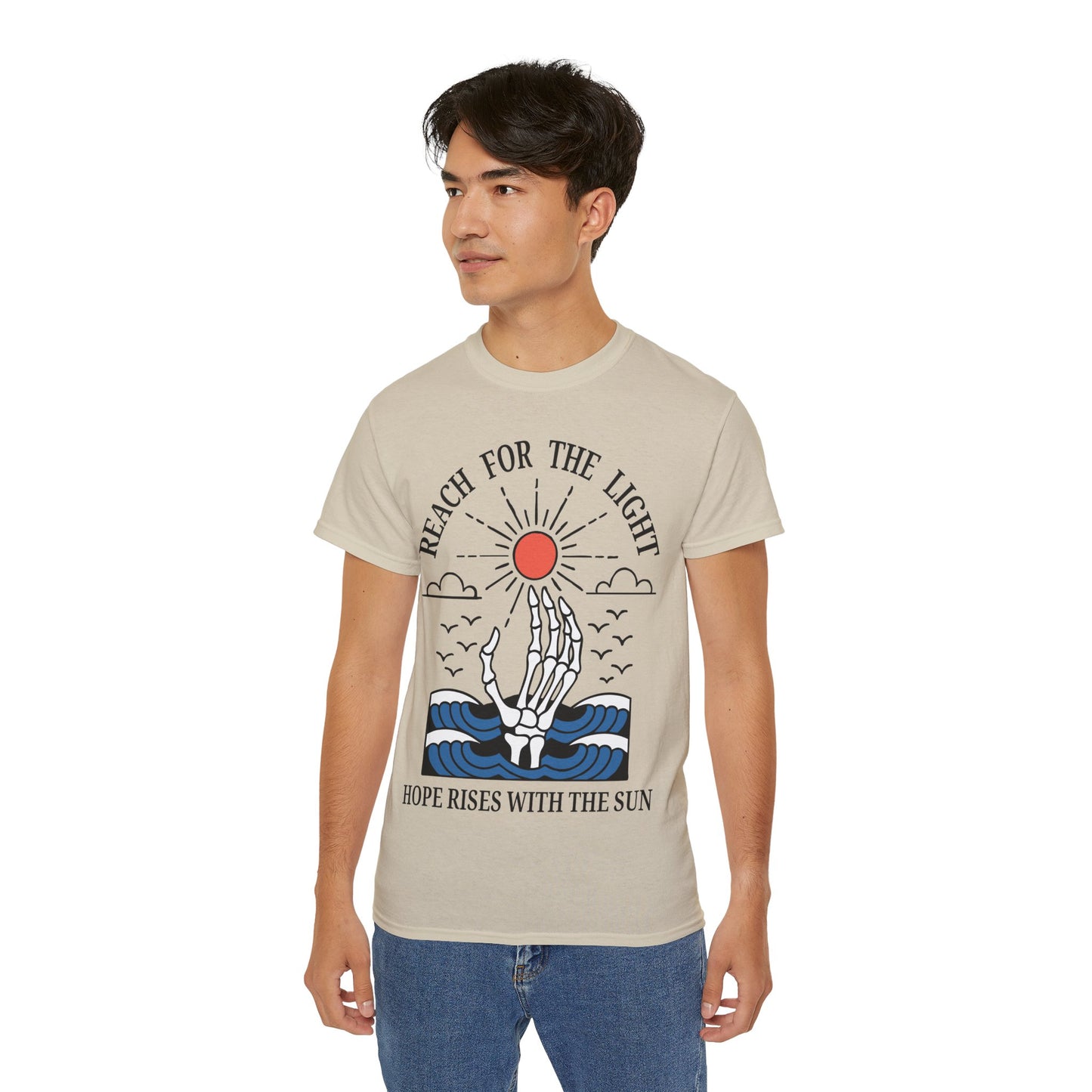 "Reach for the Light" - Hope Rises With The Sun Shirt | Daytime Version (Lamentations 3:22–23)