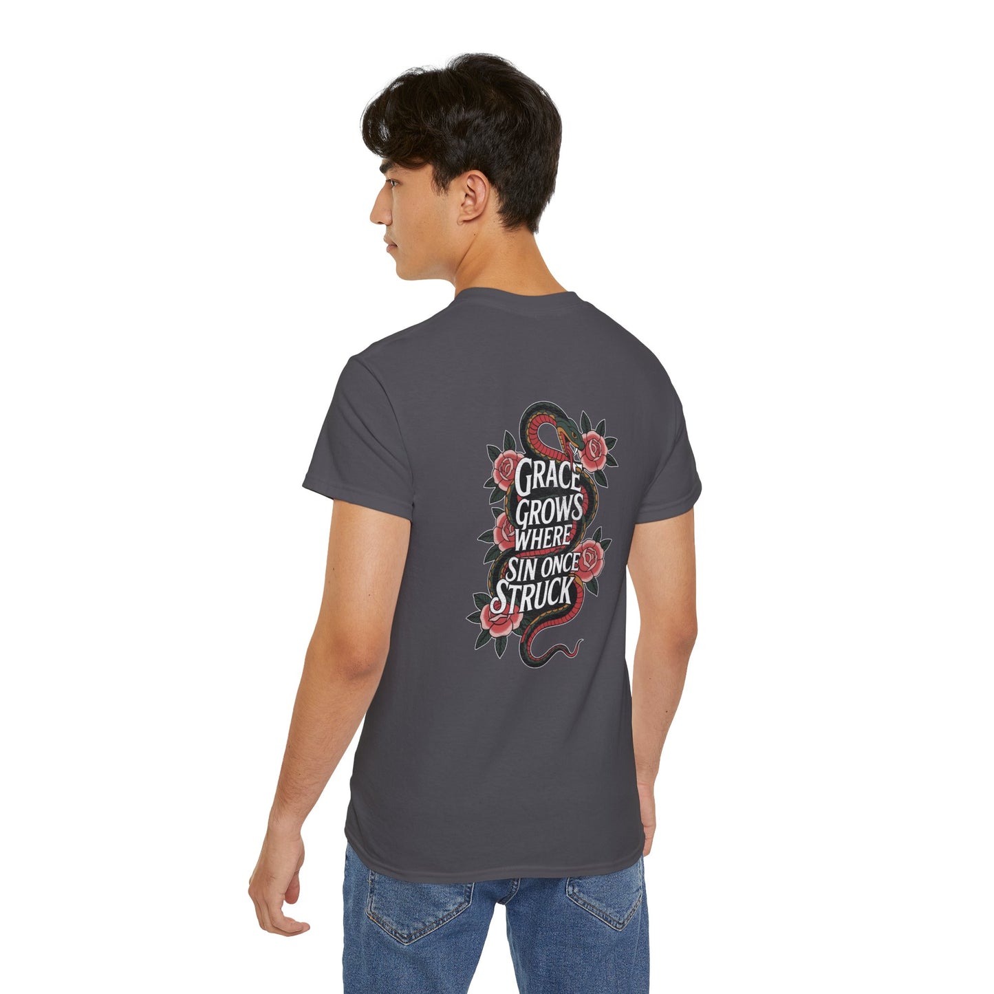 "Grace Grows Where Sin Once Struck" - Shirt (Romans 5:20)