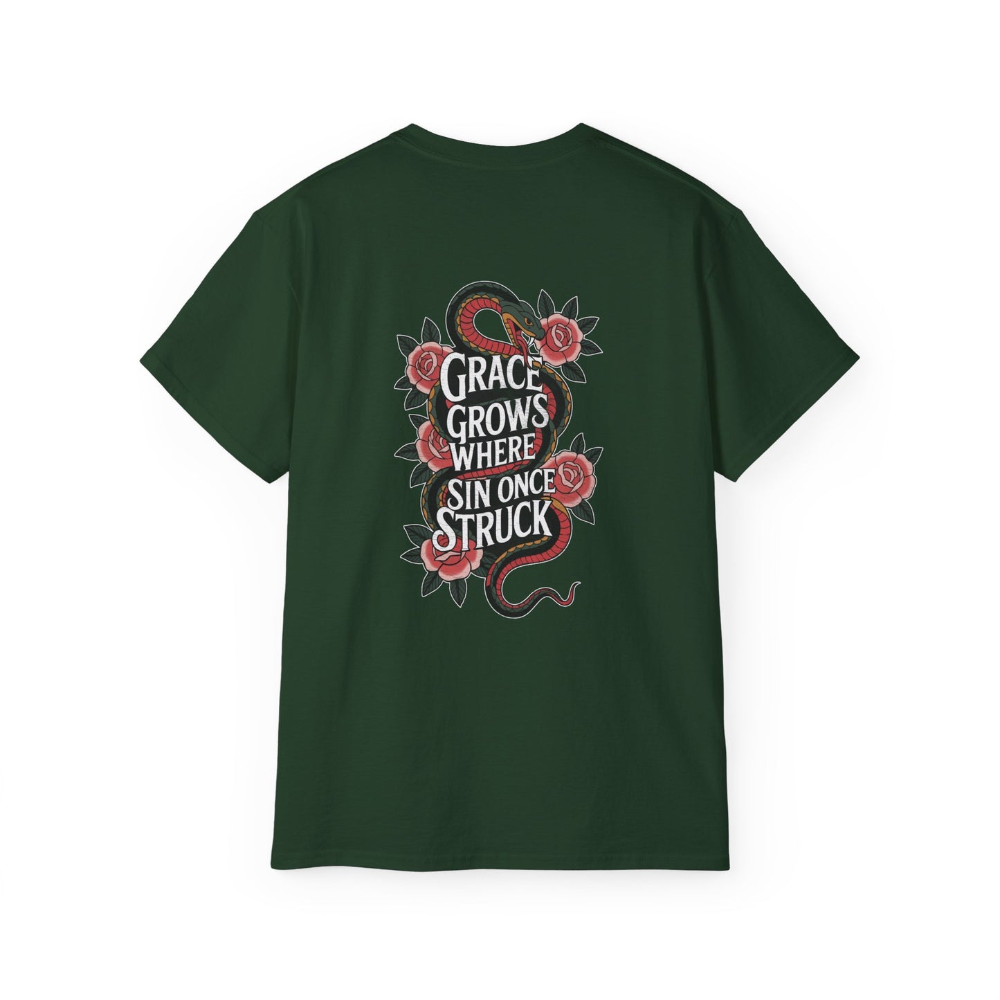 "Grace Grows Where Sin Once Struck" - Shirt (Romans 5:20)
