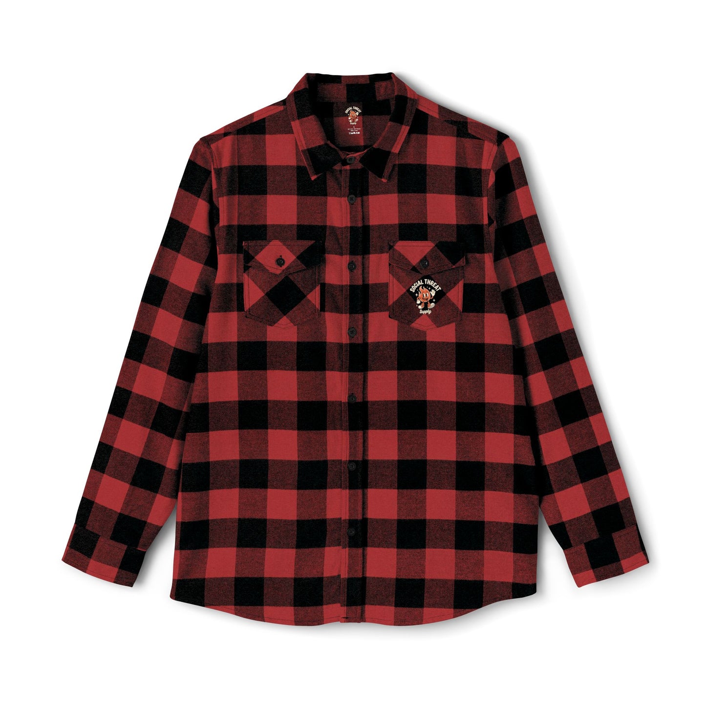 Social Threat Lighthouse Flannel – Vintage-Inspired Flame Logo & Nautical Back Print (Isaiah 58:8)