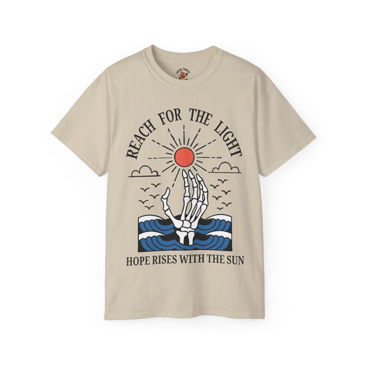 "Reach for the Light" - Hope Rises With The Sun Shirt | Daytime Version (Lamentations 3:22–23)