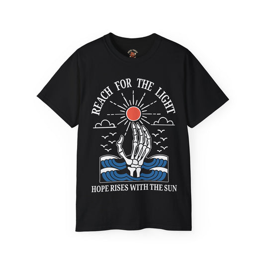 "Reach for the Light" - Hope Rises With The Sun Shirt | Daytime Version (Lamentations 3:22–23)