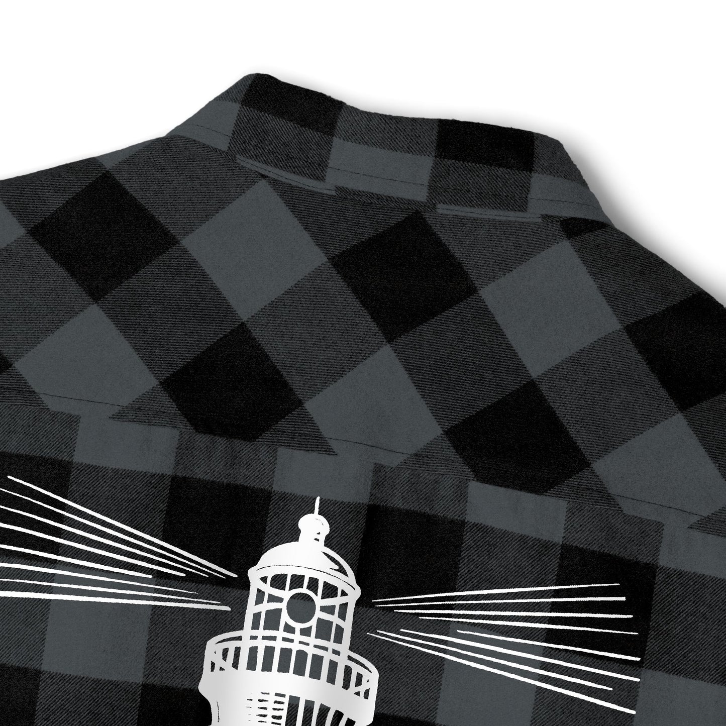 Social Threat Lighthouse Flannel – Vintage-Inspired Flame Logo & Nautical Back Print (Isaiah 58:8)